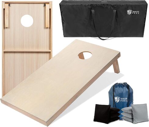 Tailgating Pros Cornhole Boards - 4'x2' & 3'x2' Cornhole Game w/Carrying Case & Set of 8 Corn Hole Bags - 150+ Color Combos! Optional LED Lights in Saudi Arabia