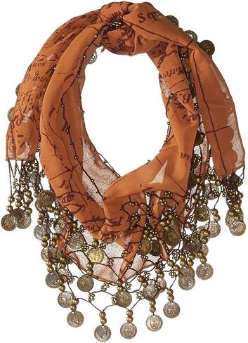 Patricia Nash Coin Scarf Rust One Size in Saudi Arabia