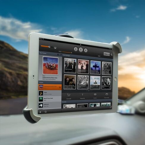 حامل كمبيوتر لوحي على الزجاج الأمامي للسيارة مقاس 9.5 بوصة - 14.5 بوصة، حامل iPad على لوحة القيادة في النافذة مع طرف لولبي 1/4 بوصة، دوران 360 درجة، عصا جل شفط 95 مم من مادة TPU لأجهزة iPad Pro 12.9، Air، Surface Pro، Go in Saudi Arabia