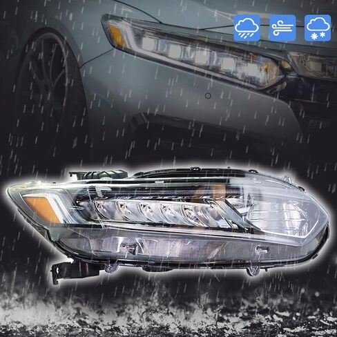 Headlight Assembly Replacement for 2018 2019 2020 Honda Accord Projector Halogen Headlamp Right Passenger Side in Saudi Arabia