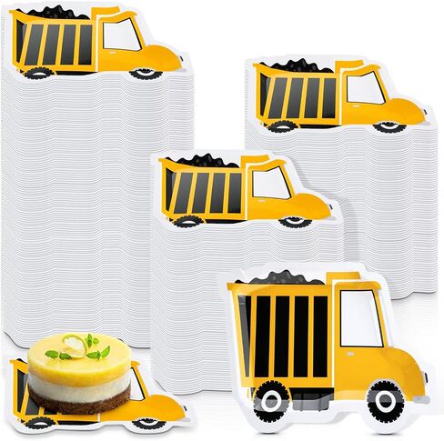 100 Pcs Construction Party Plates Construction Birthday Party Supplies Plates Construction Truck Shape Paper Plate for Boys Kids Birthday Dinner Dessert Plates Construction Party Supplies in Saudi Arabia