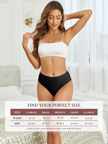 Seamless Womens Underwear No Show Bikini Panties Mid Rise Hi Cut Invisible Hipster Packs in Saudi Arabia