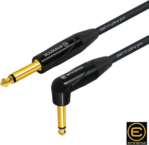 WORLDS BEST CABLES 15 Foot - Gotham GAC-1 Ultra Pro - Premium, Low-Capacitance Guitar Bass Instrument Cable - with Straight to Angled 1/4 Inch Eminence Gold Plated Connectors in Saudi Arabia