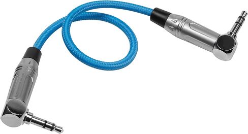 KONDOR BLUE 10" 3.5MM to 3.5MM Right Angle TIME Code Audio Cable in Saudi Arabia