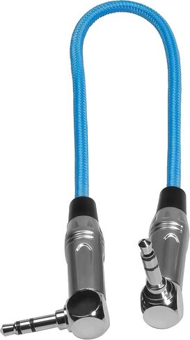 KONDOR BLUE 10" 3.5MM to 3.5MM Right Angle TIME Code Audio Cable in Saudi Arabia