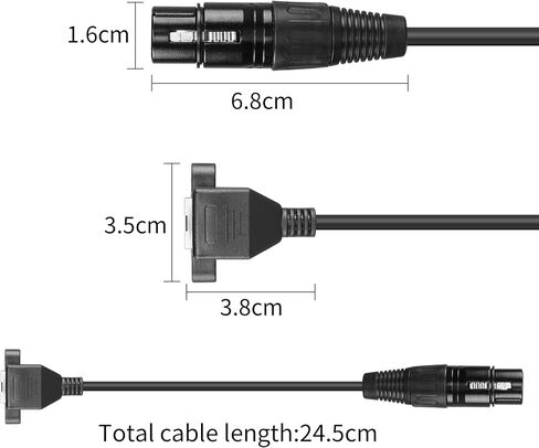 YACSEJAO 2 قطعة 3 دبوس XLR إلى RJ45 محول 15 سم RJ45 إلى XLR DMX كابل 15 سم XLR 3pin إلى RJ45 كابل محول للمرحلة واستوديو التسجيل (RJ45 إلى XLR أنثى) in Saudi Arabia