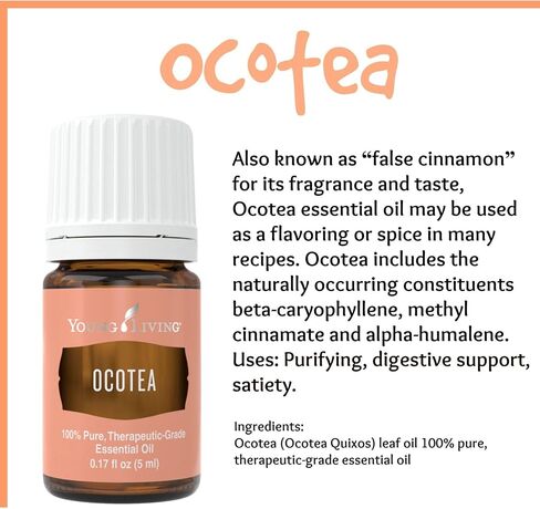 Young Living - Ocotea Essential Oil 5 ml | Used Traditionally in Spiritual Cleansing Rituals | Warm & Spicy Aroma | Cleanses Skin | Also Known as False Cinnamon in Saudi Arabia
