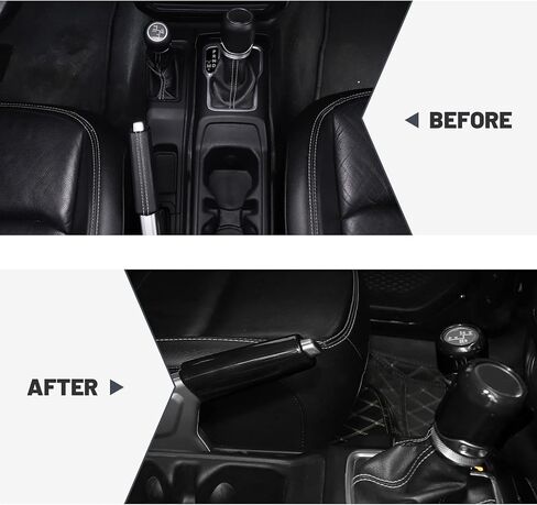 غطاء فرامل اليد Wrangler JL أسود، غطاء مقبض ناقل الحركة لسيارة Jeep Wrangler JL JLU Gladiator JT 2018-2024 ملحقات داخلية سوداء 3 قطع in Kuwait