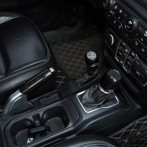 غطاء فرامل اليد Wrangler JL أسود، غطاء مقبض ناقل الحركة لسيارة Jeep Wrangler JL JLU Gladiator JT 2018-2024 ملحقات داخلية سوداء 3 قطع in Kuwait