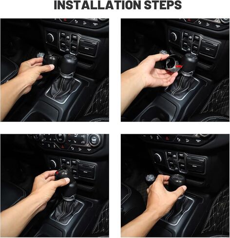 غطاء فرامل اليد Wrangler JL أسود، غطاء مقبض ناقل الحركة لسيارة Jeep Wrangler JL JLU Gladiator JT 2018-2024 ملحقات داخلية سوداء 3 قطع in Kuwait