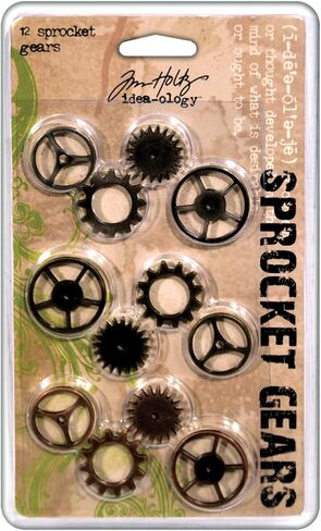 Metal Sprocket Gears by Tim Holtz Idea-ology, 12 per Pack, Various Sizes, Antique Finishes, TH92691 in Kuwait