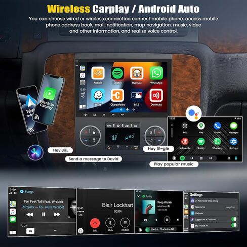 ستيريو سيارة Android 13 لسيارة جي إم سي سييرا يوكون شيفروليه بويك تشيفي سيلفرادو مع Apple CarPlay اللاسلكي Android Auto، راديو سيارة بشاشة لمس 8 بوصة مع نظام تحديد المواقع العالمي، واي فاي، بلوتوث FM/RDS، HiFi + كاميرا احتياطية in Saudi Arabia