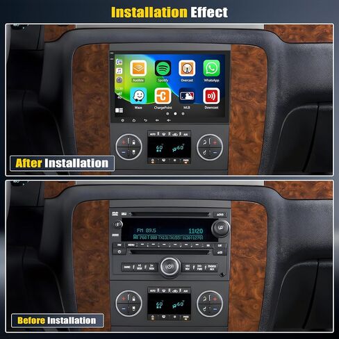 ستيريو سيارة Android 13 لسيارة جي إم سي سييرا يوكون شيفروليه بويك تشيفي سيلفرادو مع Apple CarPlay اللاسلكي Android Auto، راديو سيارة بشاشة لمس 8 بوصة مع نظام تحديد المواقع العالمي، واي فاي، بلوتوث FM/RDS، HiFi + كاميرا احتياطية in Saudi Arabia