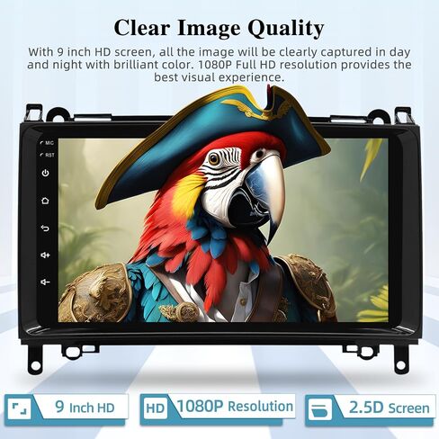 [2+64G] Android Car Radio for Mercedes Benz W906 Sprinter W169 W245 W639 Vito Viano - Wireless Carplay and Android Auto - 9 Inch Touch Screen Car Stereo with WiFi/GPS + AHD Backup Camera in Saudi Arabia