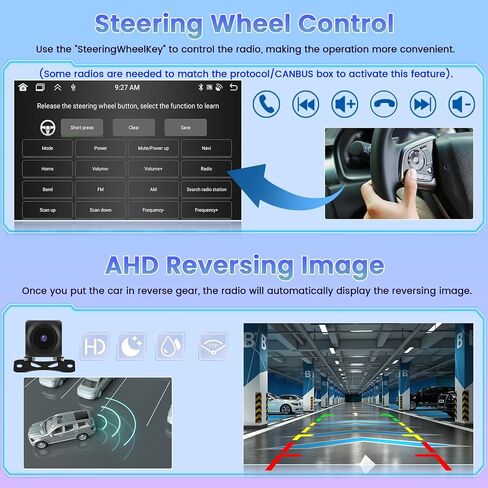ترقية راديو Roinvou 8 Cores 4+64G Android لـ Hyundai Tucson 2015-2018 (LHD)، شاشة لمس عالية الدقة مقاس 9 بوصات مع CarPlay اللاسلكي Android Auto GPS Navigation WiFi Backup Camera Mirror Link Bluetooth Mic RDS in Kuwait