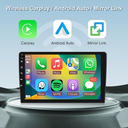 Android Car Stereo for Honda Civic 2006-2011,Wireless CarPlay Android Auto Car Radio,10.1 Inch Touch Screen Head Unit WiFi GPS Navigation FM RDS Hi-Fi Bluetooth SWC Backup Camera Mic in Saudi Arabia