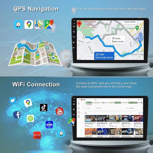 Android Car Stereo for Honda Civic 2006-2011,Wireless CarPlay Android Auto Car Radio,10.1 Inch Touch Screen Head Unit WiFi GPS Navigation FM RDS Hi-Fi Bluetooth SWC Backup Camera Mic in Saudi Arabia