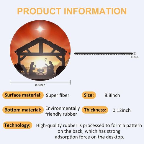 Round Desk Mat, 8.8" Romantic Hearts Round Gaming Mouse Pad, 8.8" Hand Drawn Grunge Hearts Mouse Pad with Non-Slip Base and Stitched Edge, Round Computer Keyboard Mouse Mat for Home Office Work in Kuwait