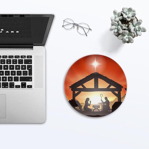 Round Desk Mat, 8.8" Romantic Hearts Round Gaming Mouse Pad, 8.8" Hand Drawn Grunge Hearts Mouse Pad with Non-Slip Base and Stitched Edge, Round Computer Keyboard Mouse Mat for Home Office Work in Kuwait