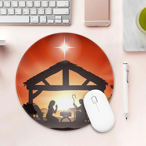 Round Desk Mat, 8.8" Romantic Hearts Round Gaming Mouse Pad, 8.8" Hand Drawn Grunge Hearts Mouse Pad with Non-Slip Base and Stitched Edge, Round Computer Keyboard Mouse Mat for Home Office Work in Kuwait