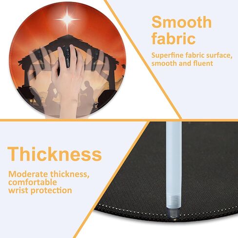 Round Desk Mat, 8.8" Romantic Hearts Round Gaming Mouse Pad, 8.8" Hand Drawn Grunge Hearts Mouse Pad with Non-Slip Base and Stitched Edge, Round Computer Keyboard Mouse Mat for Home Office Work in Kuwait