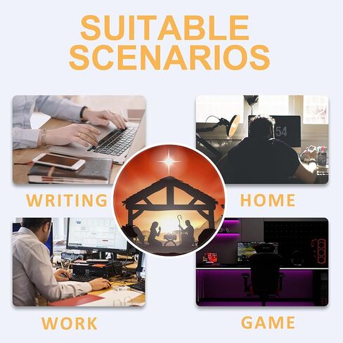 Round Desk Mat, 8.8" Romantic Hearts Round Gaming Mouse Pad, 8.8" Hand Drawn Grunge Hearts Mouse Pad with Non-Slip Base and Stitched Edge, Round Computer Keyboard Mouse Mat for Home Office Work in Kuwait