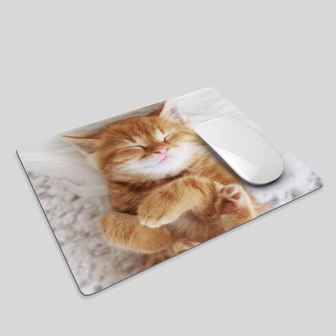 لوحة ماوس بقاعدة مطاطية مضادة للانزلاق، سهلة الانزلاق، حصيرة فأرة كمبيوتر لأجهزة الكمبيوتر والكمبيوتر المحمول والألعاب والمكتب والمنزل، مقاس 7.9 * 9.5 بوصة، الدب البني يرحب بأمواج مخلب in Kuwait