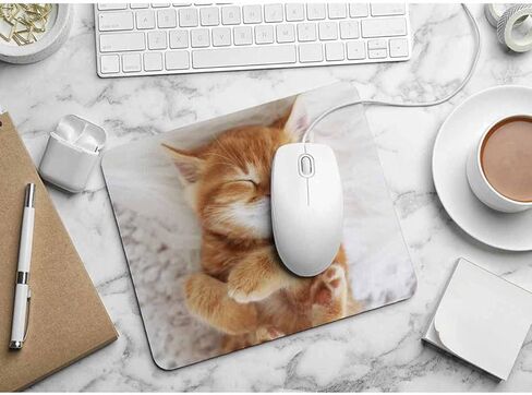 لوحة ماوس بقاعدة مطاطية مضادة للانزلاق، سهلة الانزلاق، حصيرة فأرة كمبيوتر لأجهزة الكمبيوتر والكمبيوتر المحمول والألعاب والمكتب والمنزل، مقاس 7.9 * 9.5 بوصة، الدب البني يرحب بأمواج مخلب in Kuwait