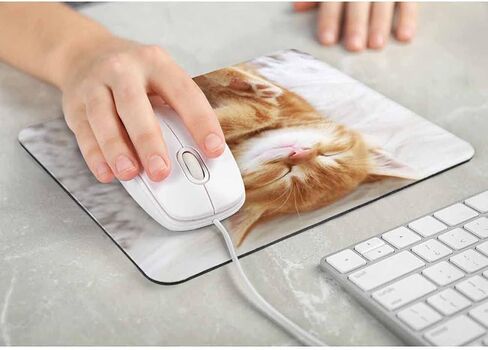 لوحة ماوس بقاعدة مطاطية مضادة للانزلاق، سهلة الانزلاق، حصيرة فأرة كمبيوتر لأجهزة الكمبيوتر والكمبيوتر المحمول والألعاب والمكتب والمنزل، مقاس 7.9 * 9.5 بوصة، الدب البني يرحب بأمواج مخلب in Kuwait
