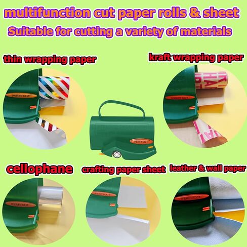 PERFYCUT Wrapping Paper Roll Cutter Tool with 3 pcs Replaceable Blade Kit Gift Wrapping Paper Cutter for Christmas and Birthday Wrapping Paper Gift Wrap Cutter Holder Tube Slicing Trimming. in Saudi Arabia