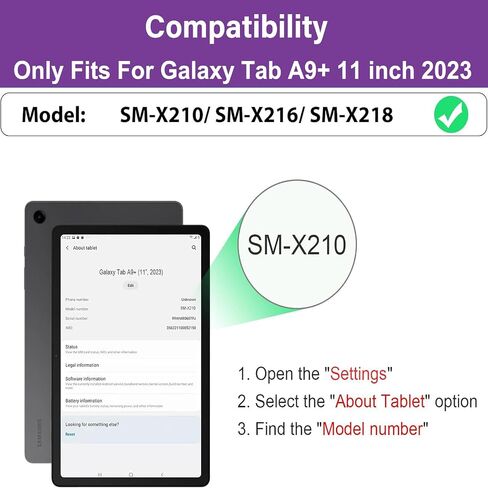 حافظة YIHE للأطفال لجهاز Samsung Galaxy Tab A9+/ A9 Plus 11 بوصة 2023 (SM-X210/X216/X218)، حافظة بمقبض مضاد للصدمات لجهاز Galaxy Tablet A9 Plus مع واقي شاشة مدمج، سماوي ووردي in Kuwait