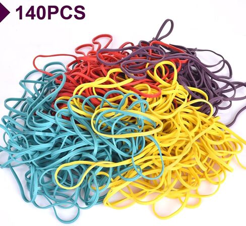 Large Rubber Bands - Big Rubber Bands, Approximately 140 Pack Rubber Bands Per Bag, Long Rubber Bands, Assorted Colors, Elastics Bands,7"x 1/8'' in Saudi Arabia