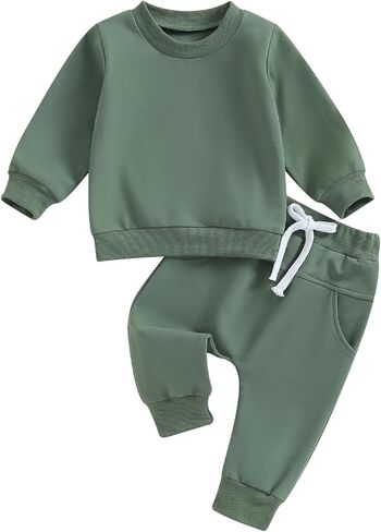 طفل رضيع طفل رضيع الخريف الشتاء الزي متقلب اللون كتلة طويلة الأكمام البلوز الأعلى عداء ببطء السراويل مجموعة الملابس لطيف in Kuwait