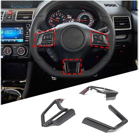 غطاء إطار زر متوافق مع Subaru WRX 2022 2023 2024، إطار حماية لوحة السيارة WRX 2022Accessories (نمط ألياف الكربون - ناقل الحركة اليدوي) in Saudi Arabia