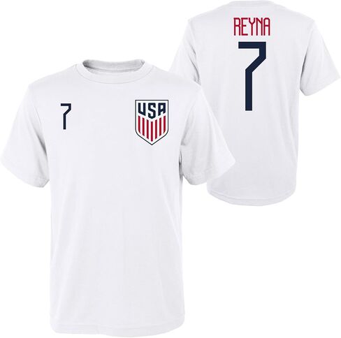 Outerstuff Mens US Soccer Name & Number Short Sleeve Tee, White, XX-Large in Saudi Arabia