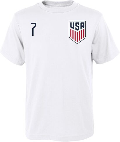 Outerstuff Mens US Soccer Name & Number Short Sleeve Tee, White, XX-Large in Saudi Arabia