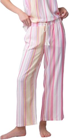 PJ Salvage womens Loungewear Staycation Stripe Cropped Pant in Saudi Arabia