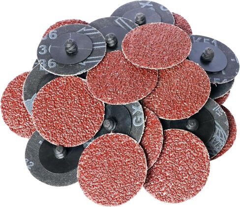 100Pcs 2" inch Sanding Disc Roll Lock R-Type Sandpaper Quick Change Disc Grinding Pad Abrasive Disc (120) in Saudi Arabia