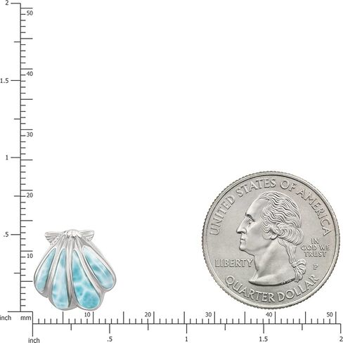 925 Sterling Silver Hawaiian Sunrise Seashell Stud Earrings Koa Wood Larimar Blue Opal Gemstone, Nickel Free Hypoallergenic for Sensitive Skin, Gift Box Included in Kuwait