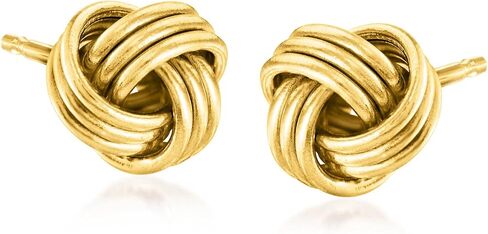 RS Pure by Ross-Simons 14kt Yellow Gold Love Knot Stud Earrings in Saudi Arabia