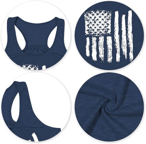 Patriotic Tank Tops Women American Flag Shirt 4th of July Sleeveless Shirts USA Flag Tee Tops in Saudi Arabia