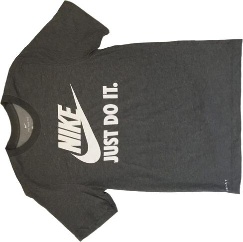 قميص Nike Sportswear Graphic بأكمام قصيرة للرجال (صغير، رمادي Just Do It) in Saudi Arabia