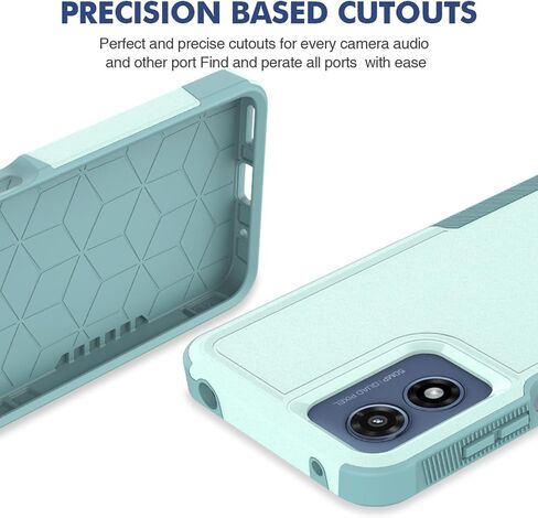for Moto G Play 2024 Case: Dual Layer Protective Heavy Duty Cell Phone Cover Shockproof Rugged with HD Screen Protector - Military Protection Bumper Tough - Motorola Moto G Play 4G 2024, Black in Saudi Arabia