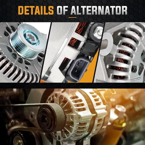Alternator Replacement Compatible with 1995-2000 Ford Crown Victoria 4.6 4.6L, 1996-2002 Ford Mustang 4.6 4.6L, 1996-1998 Lincoln Mark Series 4.6 4.6L Replace AFD0048, 112943, F6LU-10300-CA, 400-14029 in Saudi Arabia