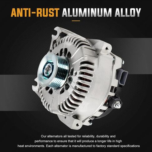 Alternator Replacement Compatible with 1995-2000 Ford Crown Victoria 4.6 4.6L, 1996-2002 Ford Mustang 4.6 4.6L, 1996-1998 Lincoln Mark Series 4.6 4.6L Replace AFD0048, 112943, F6LU-10300-CA, 400-14029 in Saudi Arabia