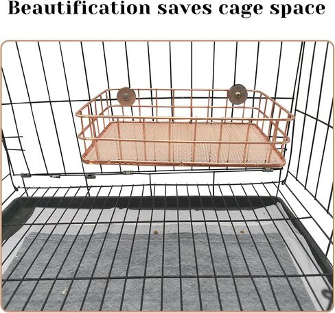PINVNBY Rat Cage Platform, Metal Ferret Hammock Chinchilla Cage Accessories and Habitats Rat Bed Small Animal Hanging Hammock Chinchilla Toys for Hamster, Guinea Pig, Rat, Sugar Glider(Rose Gold) in Saudi Arabia