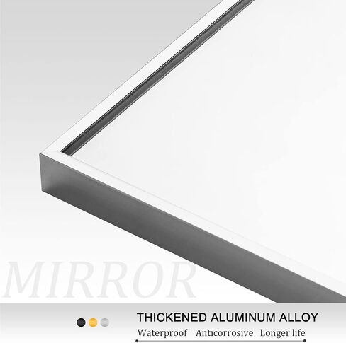 NeuType Full Length Mirror Standing Hanging or Leaning Against Wall, Large Rectangle Bedroom Mirror Floor Mirror Dressing Mirror Wall-Mounted Mirror, Aluminum Alloy Thin Frame, Silver, 63"x20" in Saudi Arabia