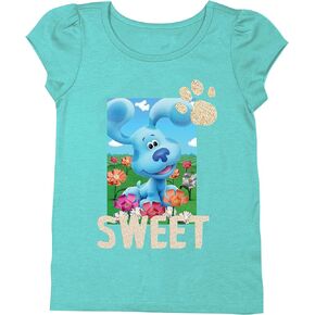 Nickelodeon Blue's Clues & You Sweet Toddler Girl Short Sleeve Tee-Blue, Josh, Magenta