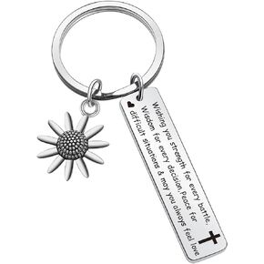 Religious Keyring Christian Gift Sister Inspirational Keychain Christmas Jewelry Inspirational Keychain