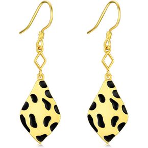 Leopard Earrings 925 Sterling Silver Animal Cheetah Print Earrings Leopard Jewelry for Women Girl